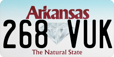 AR license plate 268VUK