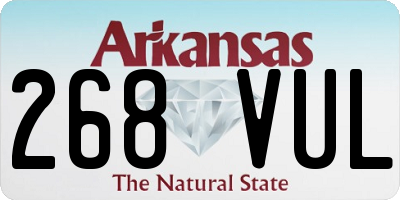 AR license plate 268VUL