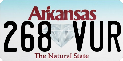 AR license plate 268VUR
