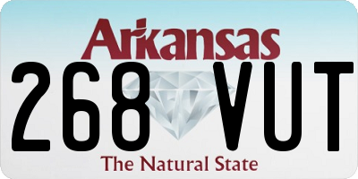 AR license plate 268VUT