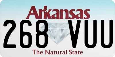 AR license plate 268VUU