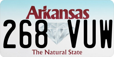 AR license plate 268VUW