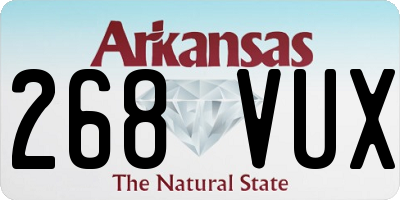 AR license plate 268VUX