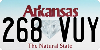 AR license plate 268VUY