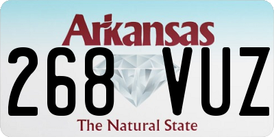 AR license plate 268VUZ