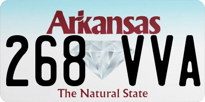 AR license plate 268VVA