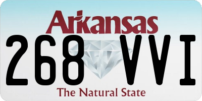 AR license plate 268VVI