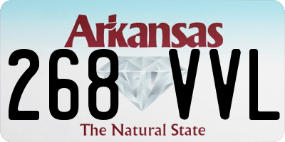 AR license plate 268VVL