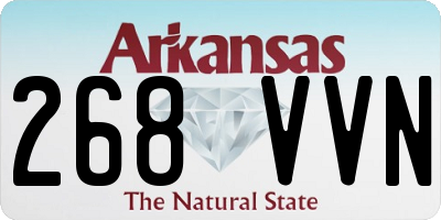 AR license plate 268VVN