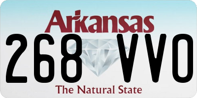 AR license plate 268VVO