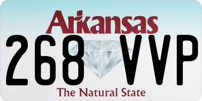 AR license plate 268VVP