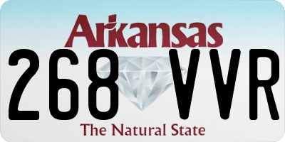 AR license plate 268VVR