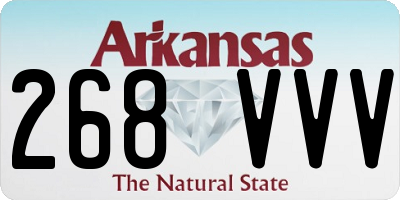 AR license plate 268VVV