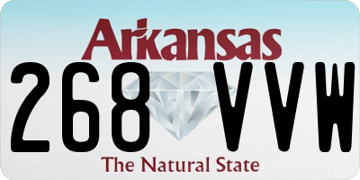 AR license plate 268VVW