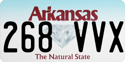 AR license plate 268VVX