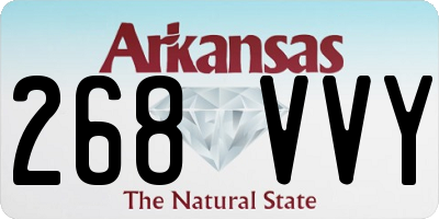 AR license plate 268VVY