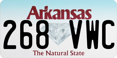 AR license plate 268VWC