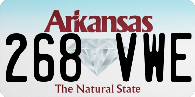 AR license plate 268VWE