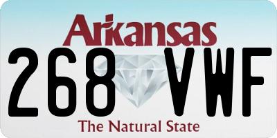 AR license plate 268VWF