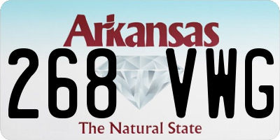 AR license plate 268VWG