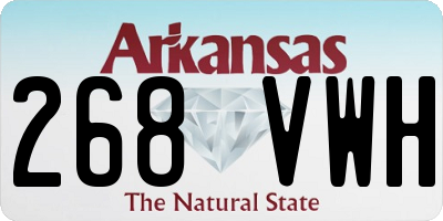 AR license plate 268VWH