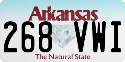 AR license plate 268VWI