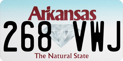 AR license plate 268VWJ