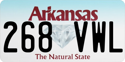 AR license plate 268VWL