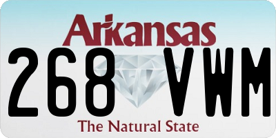 AR license plate 268VWM