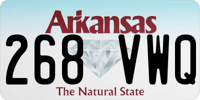 AR license plate 268VWQ