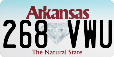 AR license plate 268VWU