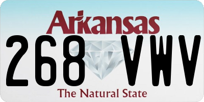 AR license plate 268VWV
