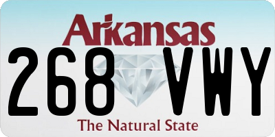 AR license plate 268VWY