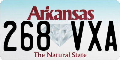 AR license plate 268VXA