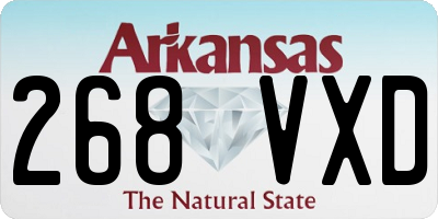 AR license plate 268VXD