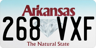 AR license plate 268VXF