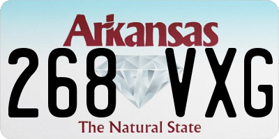 AR license plate 268VXG