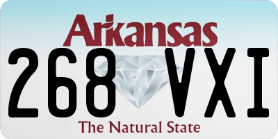AR license plate 268VXI