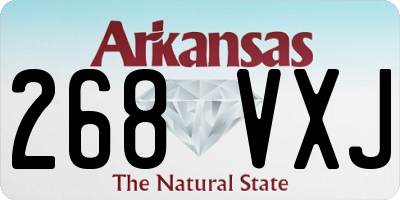AR license plate 268VXJ
