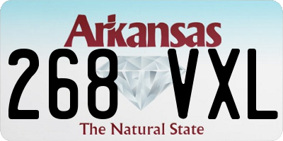 AR license plate 268VXL