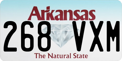AR license plate 268VXM