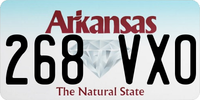 AR license plate 268VXO