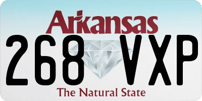 AR license plate 268VXP