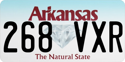 AR license plate 268VXR