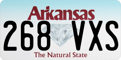 AR license plate 268VXS