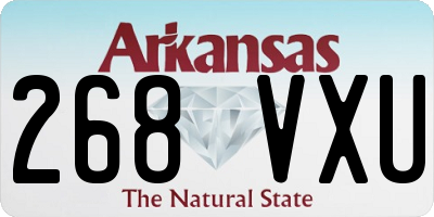 AR license plate 268VXU