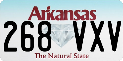 AR license plate 268VXV