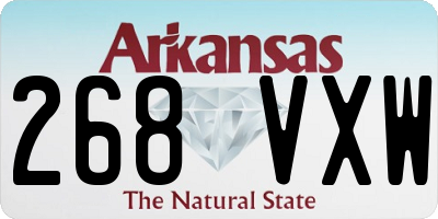 AR license plate 268VXW