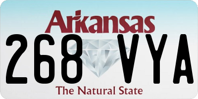 AR license plate 268VYA