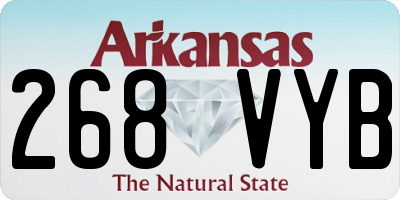 AR license plate 268VYB